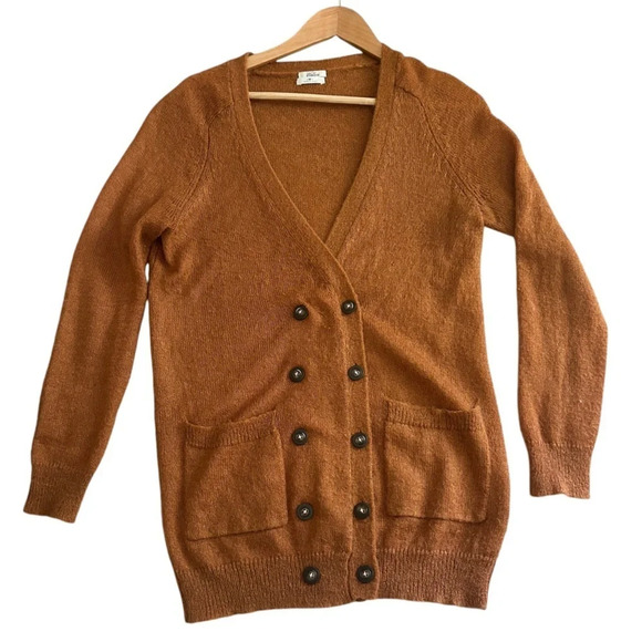 Wallace knits unisex double  breasted 10 button angora blend cardigan W-M men-S - Picture 1 of 12